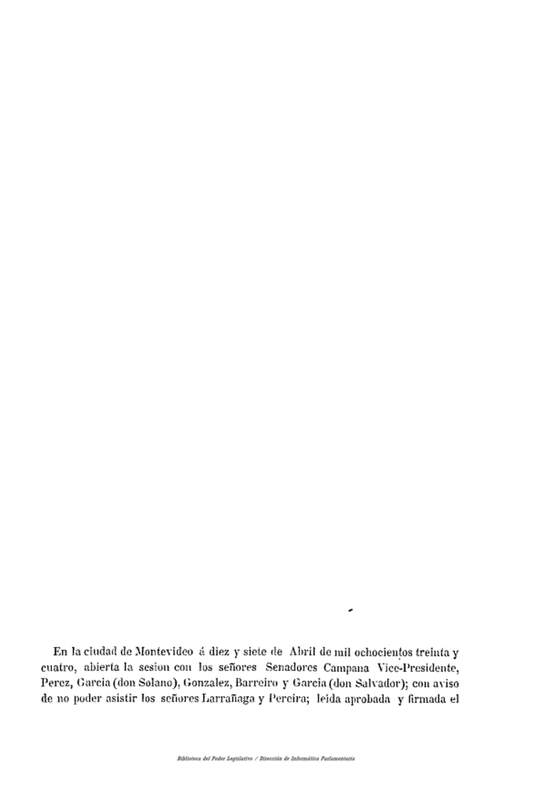DIARIO DE SESIONES DE LA CAMARA DE SENADORES del 17/04/1834